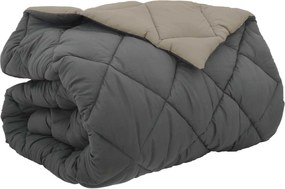 vidaXL Duvet de iarnă Gri deschis și antracit 200 x 200 cm Microfibră