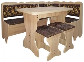 Set coltar bucatarie Rodos + masa extensibila si 2 tabureti sonoma
