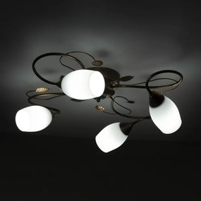 BRILAGI - Plafonieră GRACE 4xE27/40W/230V diam. 68 cm patină/cupru