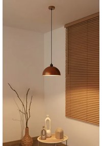 Duolla - Lustră suspendată pe cablu IRONLINE 1xE27/15W/230V Ø27 cm, cupru/negru