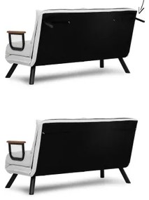 Canapea extensibilă 2 locuri QIRA, albă