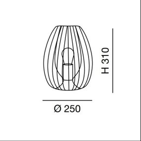 Lampă de masă CAMP 1xE27/40W/230V aurie Fabas Luce 3677-34-225