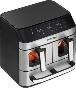 Concept FR9000 - Friteuză cu aer cald PIZZA TRIO 18,5 l 2700W/230V inox/negru