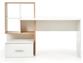 Birou GORA, stejar/alb