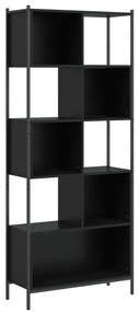 3213652 vidaXL Bibliotecă, negru, 72x28x172 cm, lemn prelucrat
