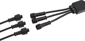 Set de 3 spoturi moderne cu țepușă pentru grădină negre, cu LED inclus IP44 - Garly Ball