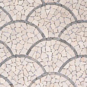 Mozaic din piatră naturală, evantai, bej, 0,98 m²