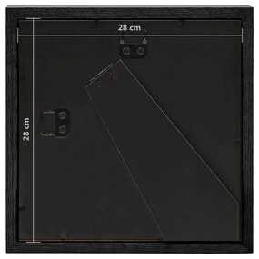 Rame foto 3D, 5 buc., negru, 28x28 cm, pentru foto 20x20 cm 5, Negru, 28 x 28 cm