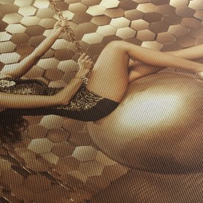 Tablou - Femeia în încăperea de aur (120x50 cm)