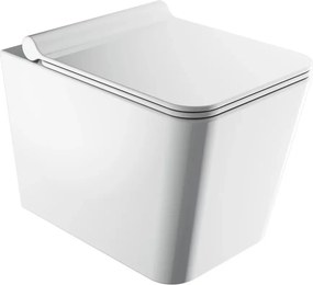 Vas WC suspendat rimless cu capac softclose Omnires Boston alb