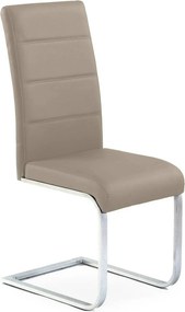 Scaun K85, cappuccino/crom, piele ecologic/metal, 42x56x100 cm