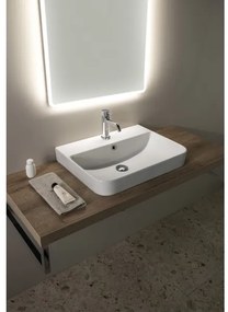 Isvea - Lavoar pentru blat SOTT AQUA 57x44 cm ceramică/alb