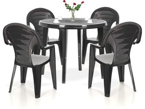 Set mobilier de grădină Lisbon 4+1, grafit