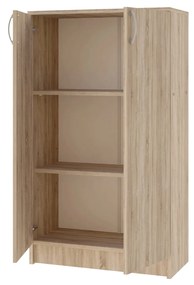 Biblioteca haaus Flint, 2 Usi, Stejar Sonoma, 70 x 32 x 122 cm