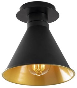 Plafonieră neagră/aurie cu abajur din metal ø 20 cm Berceste – Opviq lights