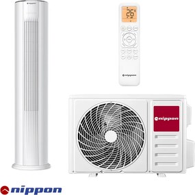 Aparat de aer condiționat de tip coloană Nippon NPC-24MCFL, 24.000 BTU, 45 m², A++/A+, R-32, alb