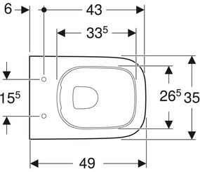 Set vas wc suspendat rimless dreptunghiular cu capac soft close alb, Geberit Smyle Square