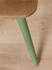 Scaun verde salvie din lemn de mango, "Paulin"