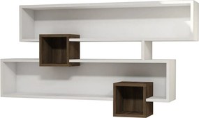 Raft KAREN, alb/nuc, PAL melaminat, 120x22x75 cm