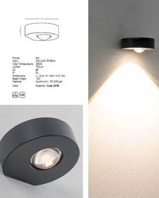 Aplica/Spot LED iluminat exterior ambiental IP54 Tera