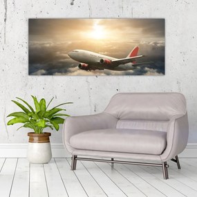 Tablou - Avion în nori (120x50 cm)