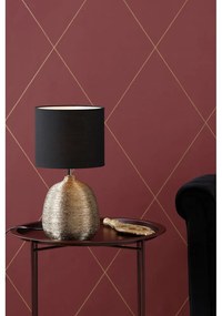 Veioză neagră/aurie cu abajur textil (înălțime 37,5 cm) Oscar – Markslöjd