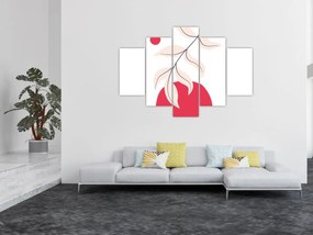 Tablou - Abstracție florală roz N⁰2 (150x105 cm)