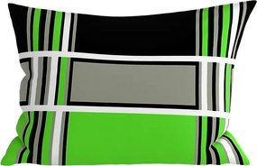 Fața de perna din policoton KARO POLY 50x70 cm, verde