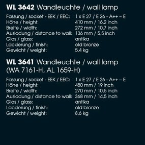 Aplica iluminat exterior din fier forjat, WL 3641
