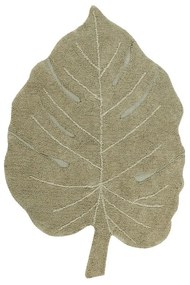 Covor pentru copii kaki lavabil/țesut manual din bumbac 120x180 cm Monstera Olive – Lorena Canals