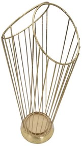 Suport umbrele auriu din metal, 25,5x18,5x60 cm, Stick Mauro Ferretti