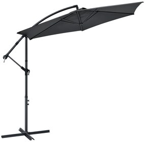 Juskys Umbrelă de soare Brazilia 3,5 m - gri închis