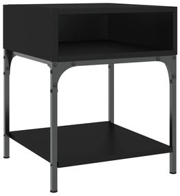 825873 vidaXL Noptieră, negru, 40x41x50 cm, lemn compozit