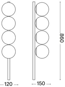 Plafonieră LED Ideal Lux BINOMIO 4xG9/3W/230V alb