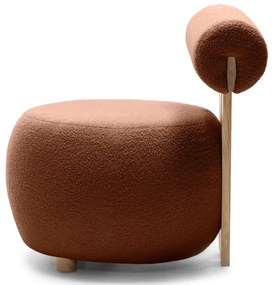 Fotoliu design maro HANNA, stejar