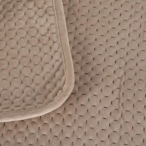 Cuvertură bej matlasată din catifea 240x260 cm – Ixia