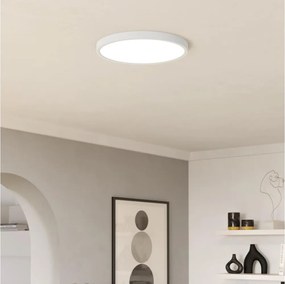Eglo 901726 - Plafonieră LED RGBW FUEVA-Z, cu intensitate reglabilă, sticlă fumurie, LED/17,5W/230V 39,9cm IP44 albă