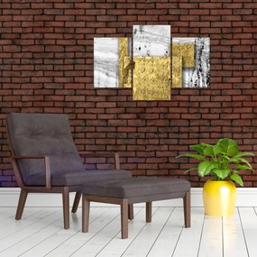 Tablou - Pătrate de aur N⁰1 (90x60 cm)