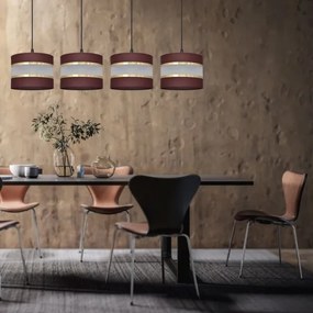 Lustră pe cablu HELEN 4xE27/15W/230V maro/neagră/aurie