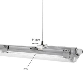 Corp de iluminat fluorescent industrial LIMEA T8 1xG13/20W/230V IP65 120cm