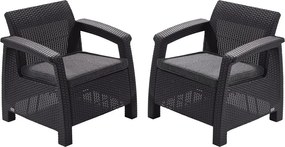 Fotoliu de grădină gri închis Corfu – Keter