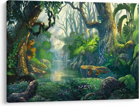 Tablou - Ilustrare pădure tropicală (70x50 cm)
