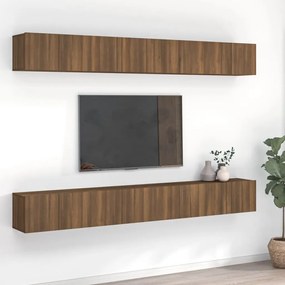 3120310 vidaXL Comode TV, 8 buc., stejar maro, 60x30x30 cm, lemn prelucrat