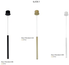 Pendul LED stil modern minimalist ILIOS 1 auriu