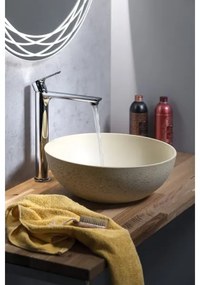 Sapho - Lavoar pentru blat FORMIGO Ø 39 cm, beton/bej
