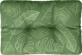 vidaXL Pernă de paleți, model frunze, 50x40x12 cm, textil