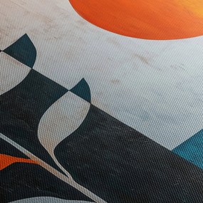 Tablou - Abstracție cu plantă și soare (120x50 cm)