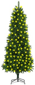 Brad de Craciun artificial cu LED-uri, verde, 240 cm 1, 240 cm