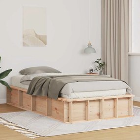 vidaXL Cadru de pat cu depozitare Manual Maro 90 x 190 cm lemn