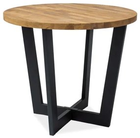 Masă de sufragerie Cathern (stejar + negru mat) (pentru 4 persoane). 1050061